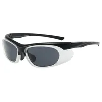Simple Style Sport Style Solid Color PC UV400 Protection Oval Frame Full Frame Glasses sku image 1
