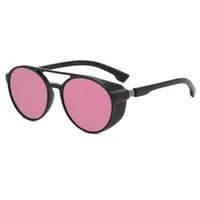 Retro Classic Style Solid Color PC UV400 Protection Round Frame Full Frame Glasses main image 1
