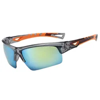 Simple Style Sport Style Solid Color PC UV400 Protection Square Half Frame Glasses main image 1