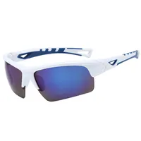 Simple Style Sport Style Solid Color PC UV400 Protection Square Half Frame Glasses sku image 4