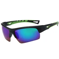 Simple Style Sport Style Solid Color PC UV400 Protection Square Half Frame Glasses sku image 6