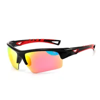 Simple Style Sport Style Solid Color PC UV400 Protection Square Half Frame Glasses main image 2
