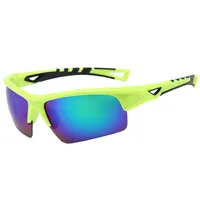 Simple Style Sport Style Solid Color PC UV400 Protection Square Half Frame Glasses sku image 5