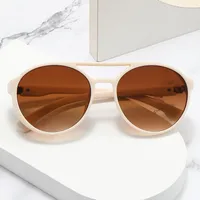 Retro Classic Style Solid Color PC UV400 Protection Round Frame Full Frame Glasses main image 3