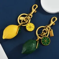 1 Piece Simple Style Classic Style Lemon Alloy Plating Bag Pendant Keychain main image 1