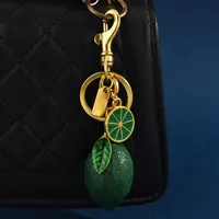 1 Piece Simple Style Classic Style Lemon Alloy Plating Bag Pendant Keychain main image 2