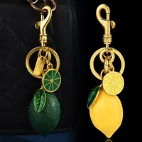 1 Piece Simple Style Classic Style Lemon Alloy Plating Bag Pendant Keychain main image 4