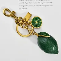 1 Piece Simple Style Classic Style Lemon Alloy Plating Bag Pendant Keychain sku image 2