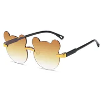Cartoon Style Cute Sweet Bear PC UV400 Protection Special-Shaped Mirror Frameless Glasses sku image 9