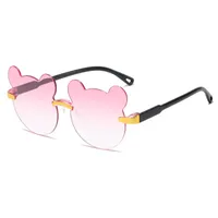 Cartoon Style Cute Sweet Bear PC UV400 Protection Special-Shaped Mirror Frameless Glasses sku image 10