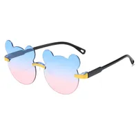 Cartoon Style Cute Sweet Bear PC UV400 Protection Special-Shaped Mirror Frameless Glasses main image 4