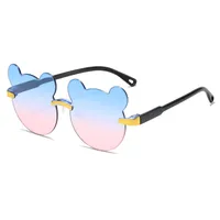 Cartoon Style Cute Sweet Bear PC UV400 Protection Special-Shaped Mirror Frameless Glasses sku image 12