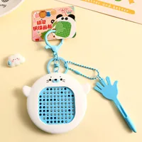 1 Piece Cute Cartoon PVC Alloy Plastic Bag Pendant Keychain sku image 4
