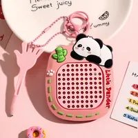 1 Piece Cute Cartoon PVC Alloy Plastic Bag Pendant Keychain sku image 8