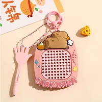 1 Piece Cute Cartoon PVC Alloy Plastic Bag Pendant Keychain sku image 5