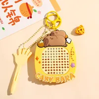 1 Piece Cute Cartoon PVC Alloy Plastic Bag Pendant Keychain sku image 6