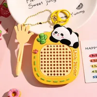 1 Piece Cute Cartoon PVC Alloy Plastic Bag Pendant Keychain sku image 10