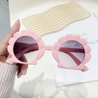 Cute Sweet Solid Color PC Special-Shaped Mirror Full Frame Glasses sku image 8