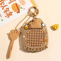 1 Piece Cute Cartoon PVC Alloy Plastic Bag Pendant Keychain sku image 7