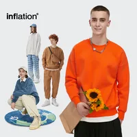 * INF Men's Wear |  Fall/Winter 350G Fleece-lined Solid Color Crewneck Wear Loose Fashion Brand Men's Pullover Jacket main image 1