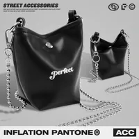 INF Men's Clothing |  Summer New Macaroon Color Hook And Loop Small Bag Mobile Phone Bag Diagonal Shoulder Bag Men main image 4