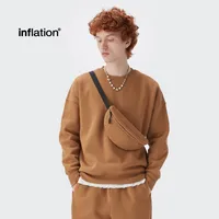 * INF Men's Wear |  Fall/Winter 350G Fleece-lined Solid Color Crewneck Wear Loose Fashion Brand Men's Pullover Jacket main image 3