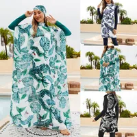 Southeast Asian Muslims Surrounded Shaded Diving Surfing Conservative Swimsuit Four-piece Beach Sun Protection Split Swimsuit main image 1