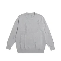 INF Men's Wear | Small And Middle School Plus 32 Core-spun Yarn Tide Brand High Street Hole Loose Thin Solid Color Sweater Men sku image 17