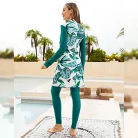 Southeast Asian Muslims Surrounded Shaded Diving Surfing Conservative Swimsuit Four-piece Beach Sun Protection Split Swimsuit main image 5