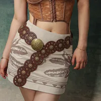 Classical Bohemian Artistic Solid Color Pu Women's Chain Belts main image 6