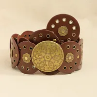 Classical Bohemian Artistic Solid Color Pu Women's Chain Belts sku image 7