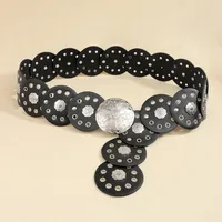 Classical Bohemian Artistic Solid Color Pu Women's Chain Belts main image 5