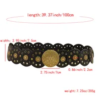 Classical Bohemian Artistic Solid Color Pu Women's Chain Belts main image 2