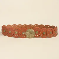 Classical Bohemian Artistic Solid Color Pu Women's Chain Belts sku image 4