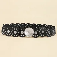 Classical Bohemian Artistic Solid Color Pu Women's Chain Belts sku image 5