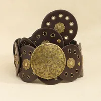 Classical Bohemian Artistic Solid Color Pu Women's Chain Belts sku image 8