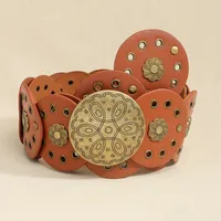 Classical Bohemian Artistic Solid Color Pu Women's Chain Belts sku image 9