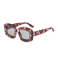 Y2K Streetwear Cool Style Solid Color PC UV400 Protection Square Full Frame Glasses main image 8