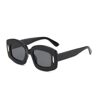 Y2K Streetwear Cool Style Solid Color PC UV400 Protection Square Full Frame Glasses main image 4