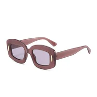 Y2K Streetwear Cool Style Solid Color PC UV400 Protection Square Full Frame Glasses main image 6