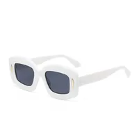 Y2K Streetwear Cool Style Solid Color PC UV400 Protection Square Full Frame Glasses main image 9