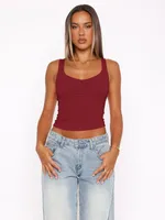 Europe And The United States  Street Small Vest Solid Color New Top Hot Girls Sleeveless Slim Summer Y2K Small V Collar sku image 1