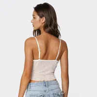 Retro Design Polka Dot Lace Contrast Color Sling Top Sexy Vest  Hot Girl V-neck  Women's Clothing Wholesale main image 2