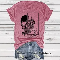 Women's T-shirt Short Sleeve T-Shirts Streetwear Skull main image 2