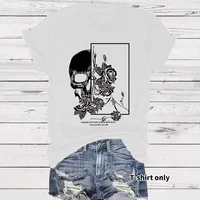 Women's T-shirt Short Sleeve T-Shirts Streetwear Skull main image 3