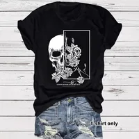 Women's T-shirt Short Sleeve T-Shirts Streetwear Skull main image 4