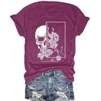 Women's T-shirt Short Sleeve T-Shirts Streetwear Skull main image 5