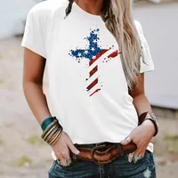 Women's T-shirt Short Sleeve T-Shirts Streetwear Cross main image 1