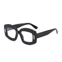 Y2K Streetwear Cool Style Solid Color PC UV400 Protection Square Full Frame Glasses sku image 7