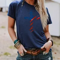 Women's T-shirt Short Sleeve T-Shirts Streetwear Cross main image 3